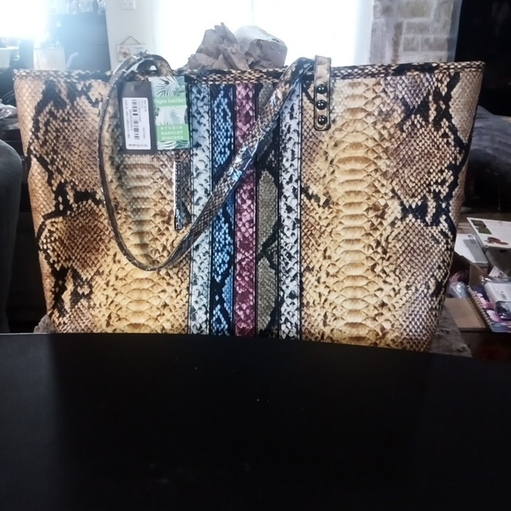 Studio Badgley Mischka Snake Tan Tote